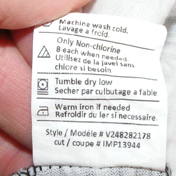 VINCE Tee, S, Black & White, Burnout, Color block, Short sleeves, Lightweight - Picture 8 of 9